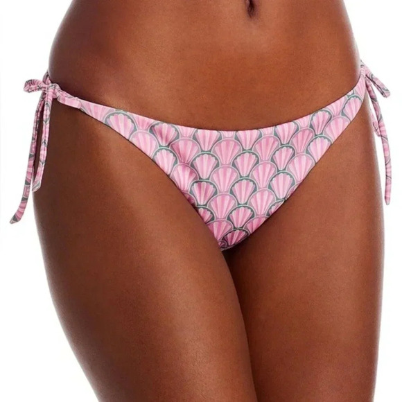 NWT Peixoto Womens Tonie Printed Side Tie Cheeky Bikini Swim Bottom Pink Size L - Picture 3 of 11